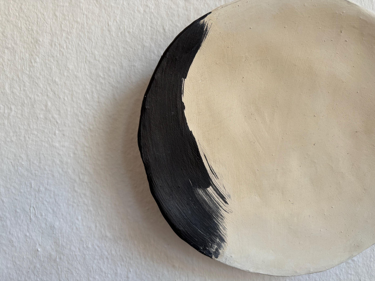 ORA – Handmade Wabi-Sabi Wall Plate | Eco-Clay Art | Wall Decorative Decore | Modern Wall Art | Japandi Handmade Wall Sculpture | Paper Clay