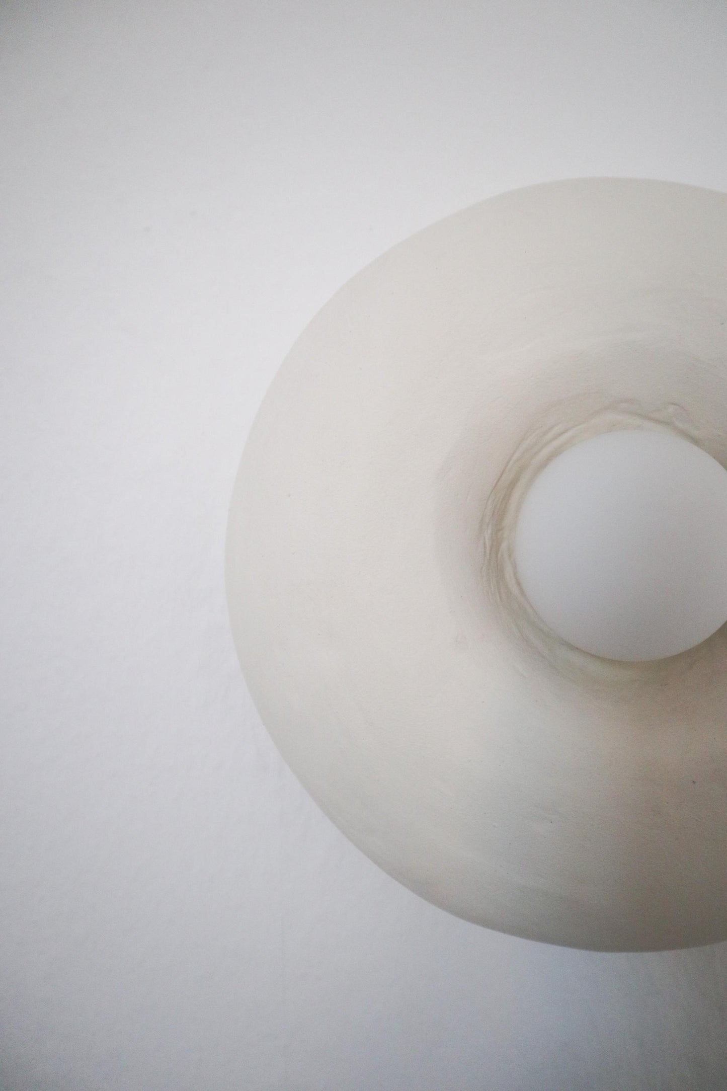 Solis Wall Fixture wabi sabi | Japandi Handmade Lamp | Paper Clay | Stylish Wall Lamp | Sustainable | Earth Pure Clay | Relief Circle