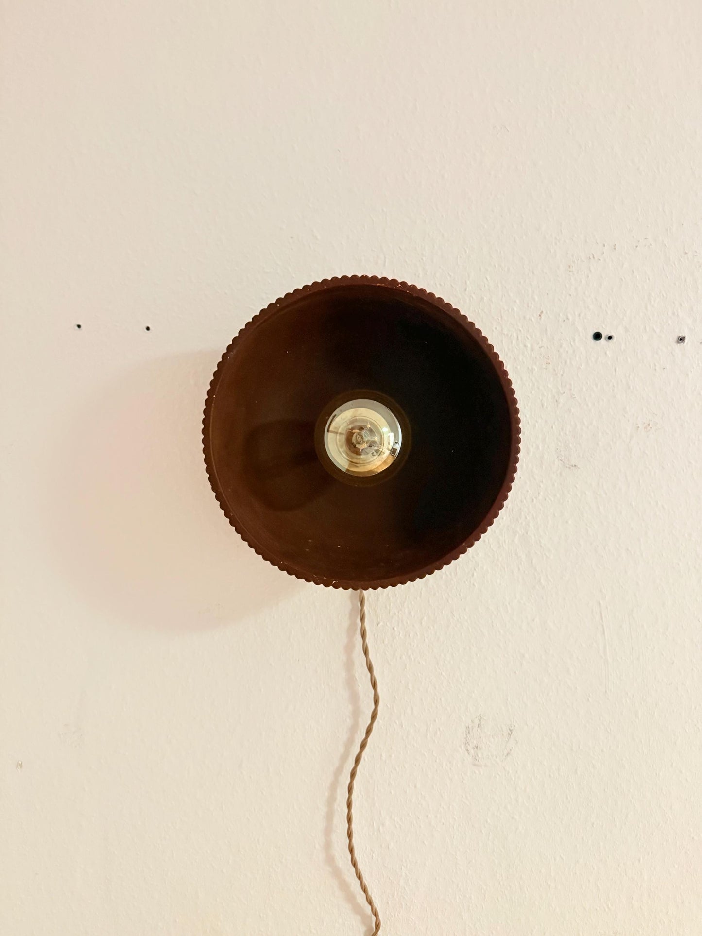 Lumina w/textile cable wabi sabi | Japandi Handmade Lamp | Paper Clay | Stylish Wall Lamp | Sustainable | Eearthy wall light | Relief