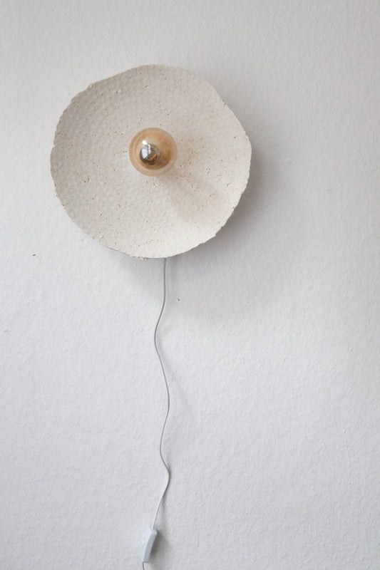 Centered Wabi-Sabi Wall Fixture with Cable