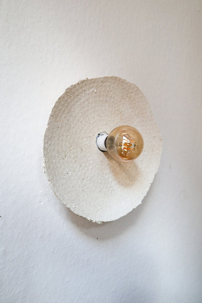 Centered Wabi-Sabi Wall Fixture with Cable