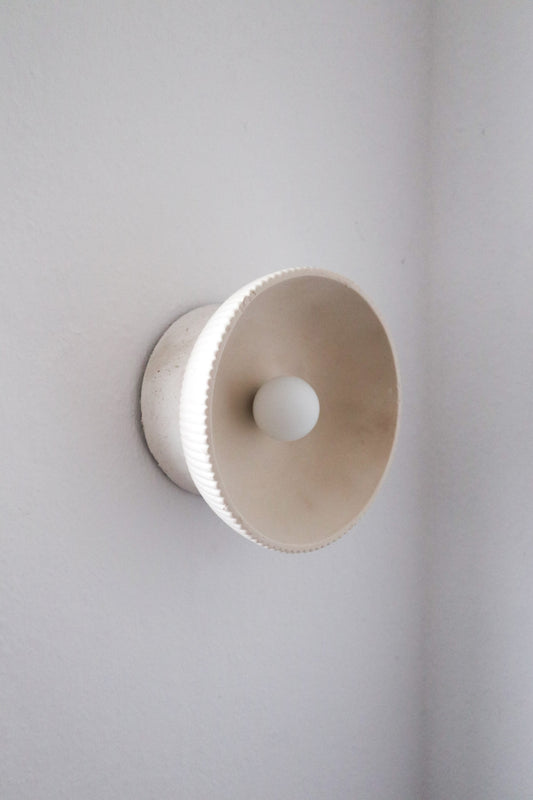 LUMINA Wabi-Sabi Eco-Clay Wall Lamp – Handmade Natural Lighting - Beige